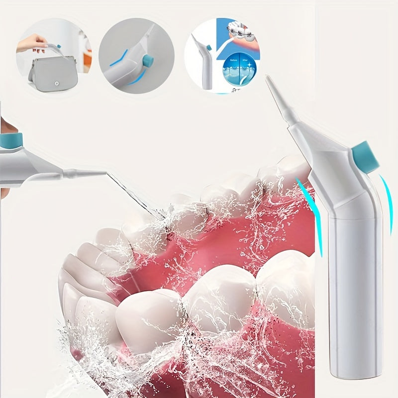 Cordless Tooth Flosser Oral Irrigator - Portable, No Need To Charge, Perfect For Family Travel & Daily Dental Care - Ideal Father's & Mother's Day Gift!