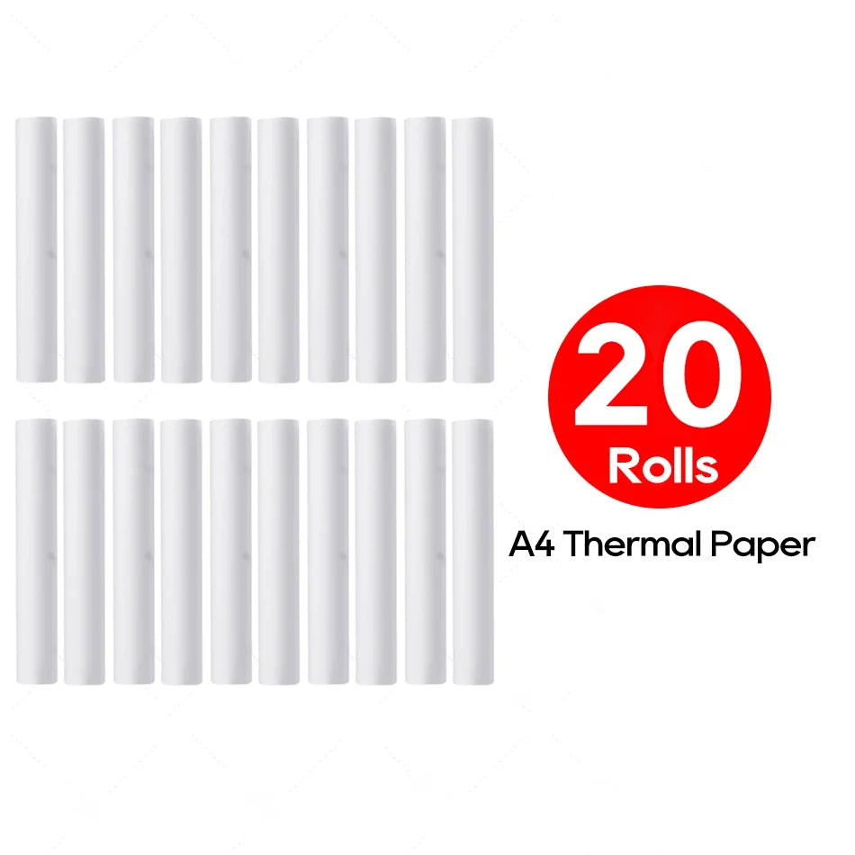 A4 Thermal Paper Thermal Printing Paper 210*30mm for A4 Wireless Bluetooth A40/X8 Printer Paper Roll