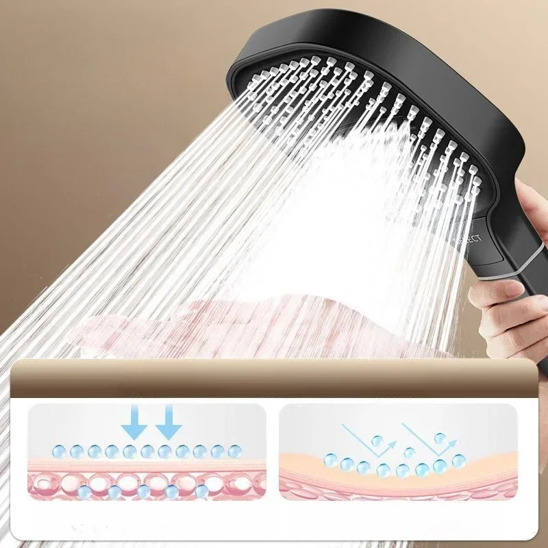 Xiaomi 3 Modes Adjustable Home Shower Head 13cm Large Panel High Pressure Massage ShowerHead Filter Element Bathroom Accessories