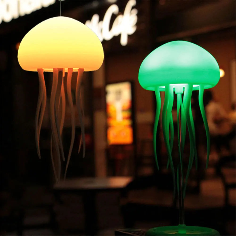 3D Color Changing Jellyfish Lamp with Rotating Tentacles Table Night Light Children Gift Home Bedroom Decor Girls Birthday Gifts