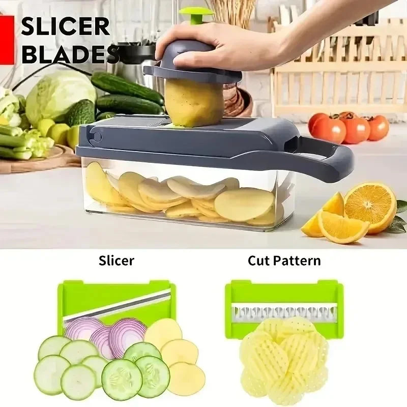 14-in-1 Vegetable Chopper – Slicer & Dicer