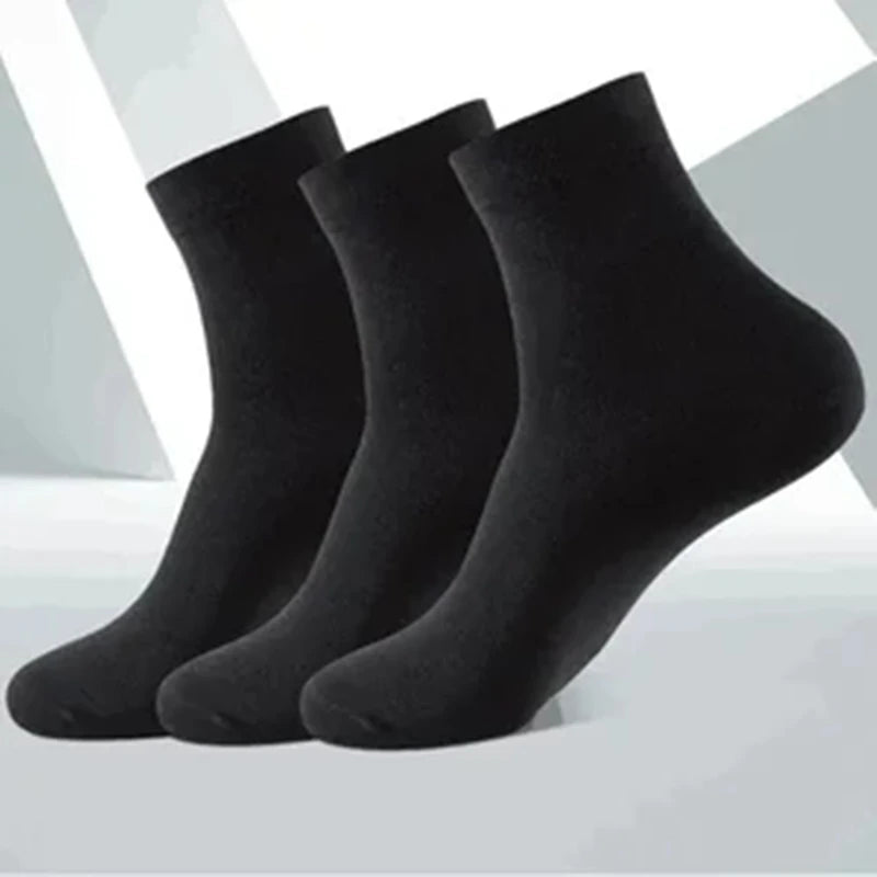 10pairs Breathable Cotton Sports Stockings Men Bamboo Fiber Autumn and Winter Men Socks Sweat Absorption Deodorant Business Sox