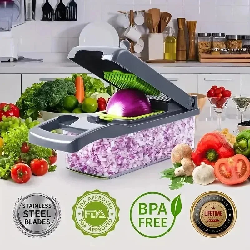 14-in-1 Vegetable Chopper – Slicer & Dicer