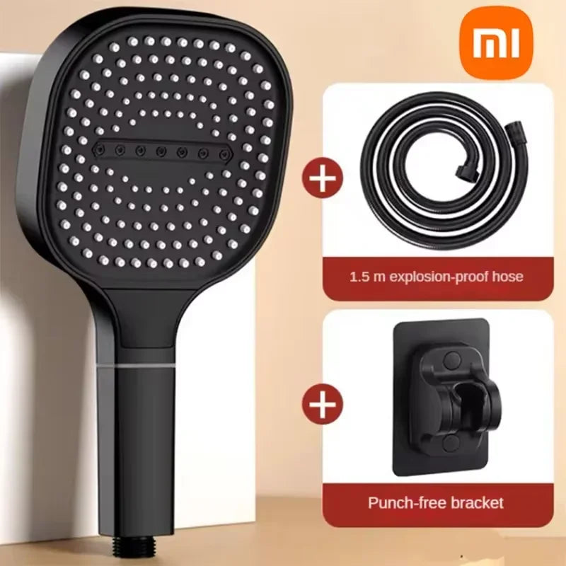 Xiaomi 3 Modes Adjustable Home Shower Head 13cm Large Panel High Pressure Massage ShowerHead Filter Element Bathroom Accessories