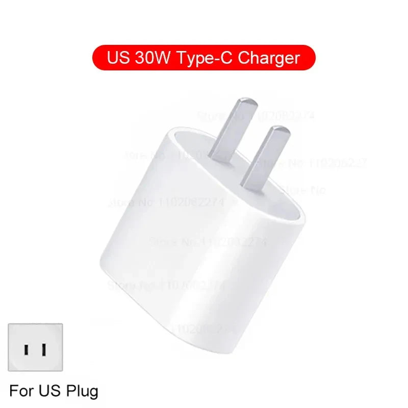 PD 30W For Apple Fast Charger For iPhone 15 11 12 13 14 Pro Max XR X XS Max 8 Plus Phone Charger Cable Fast Charging Accessories