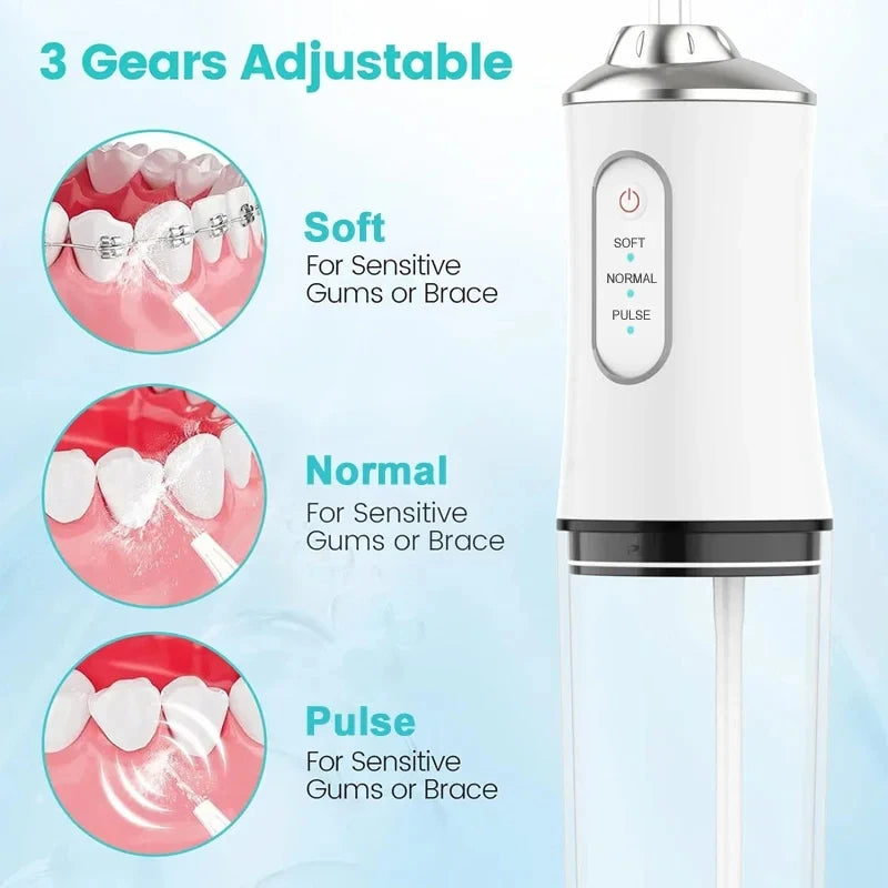 Xiaomi Electric Dental Water Flosser - Portable Oral Irrigator with 4 Nozzles for Teeth Cleaning & Mouth Washing