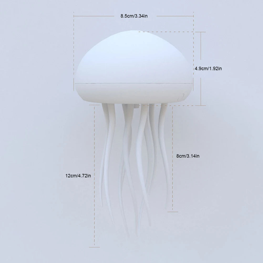 3D Color Changing Jellyfish Lamp with Rotating Tentacles Table Night Light Children Gift Home Bedroom Decor Girls Birthday Gifts