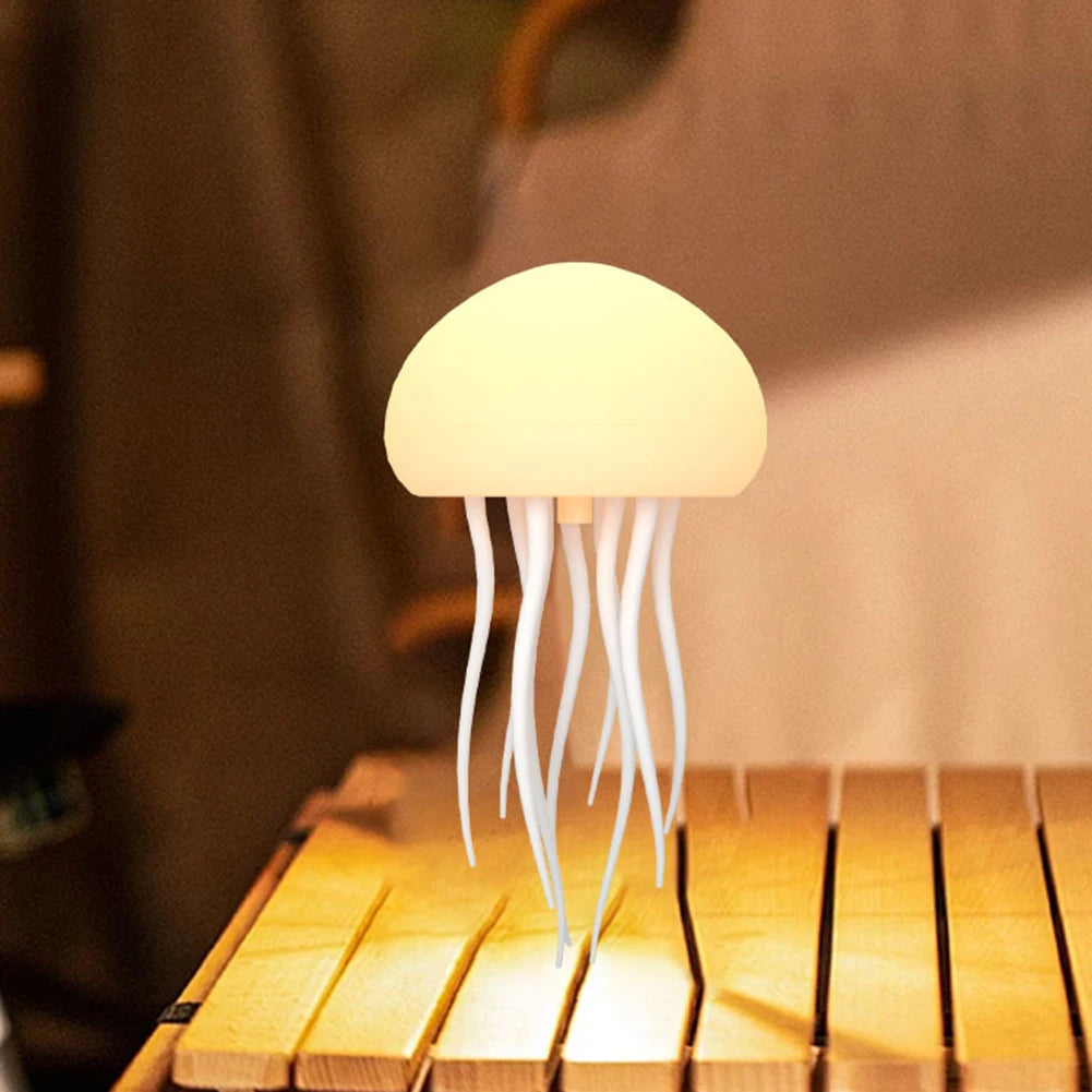 3D Color Changing Jellyfish Lamp with Rotating Tentacles Table Night Light Children Gift Home Bedroom Decor Girls Birthday Gifts