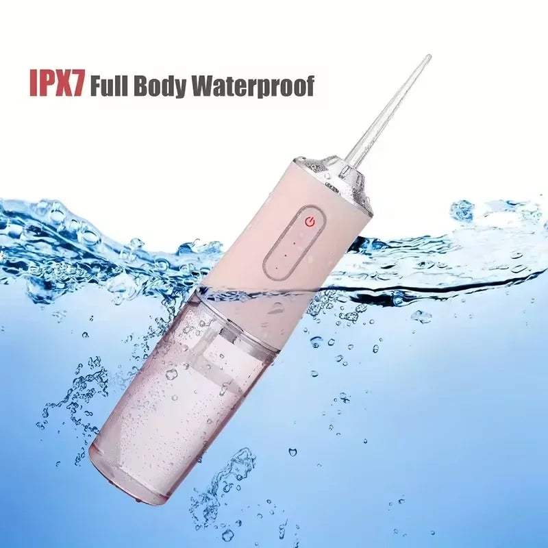 Portable rechargeable oral irrigator dental water flosser 3 models 4 nozzles water jet teeth choose flosser water jet