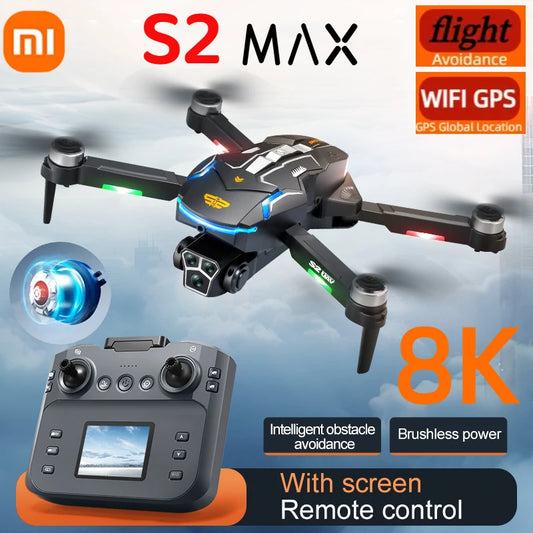 Xiaomi S2 MAX 8K HD Drone Screen Rremote Control Professional WIFI FPV Optical Flow Localization Obstacle Avoidance Quadcopter