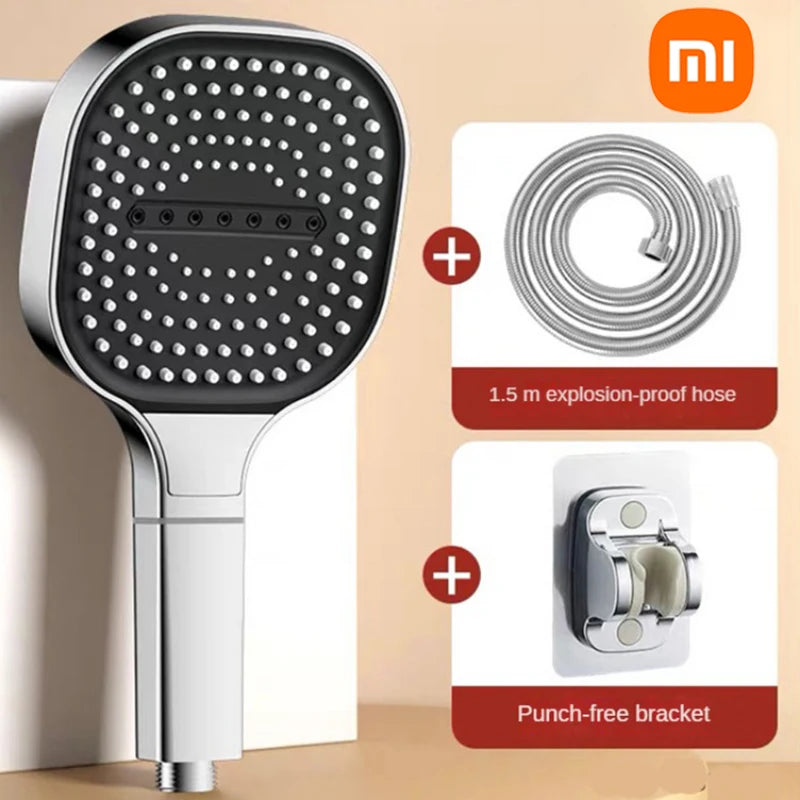 Xiaomi 3 Modes Adjustable Home Shower Head 13cm Large Panel High Pressure Massage ShowerHead Filter Element Bathroom Accessories