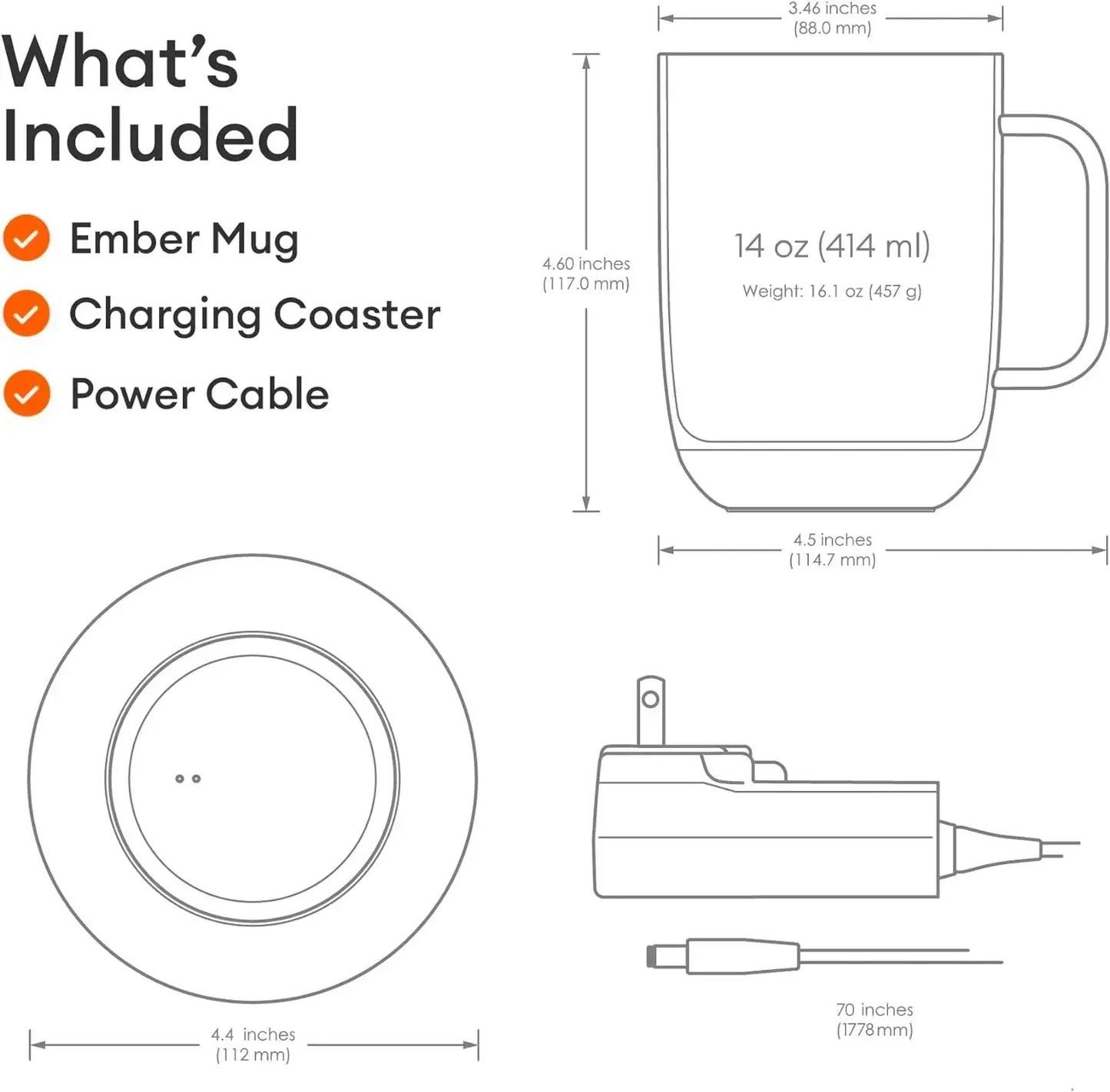 Smart Heated Coffee Mug