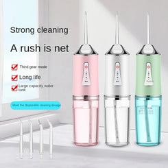 Portable Dental Water Flosser Oral Irrigator USB Rechargeable Water Floss Jet Tooth Pick 4 Tips 220ml Mouth washing machine