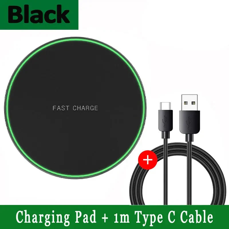 100W Fast Wireless Charger Pad For iPhone 15 14 13 12  X Pro Max 8 Samsung Galaxy S23 Xiaomi Wireless Charging Station Chargers